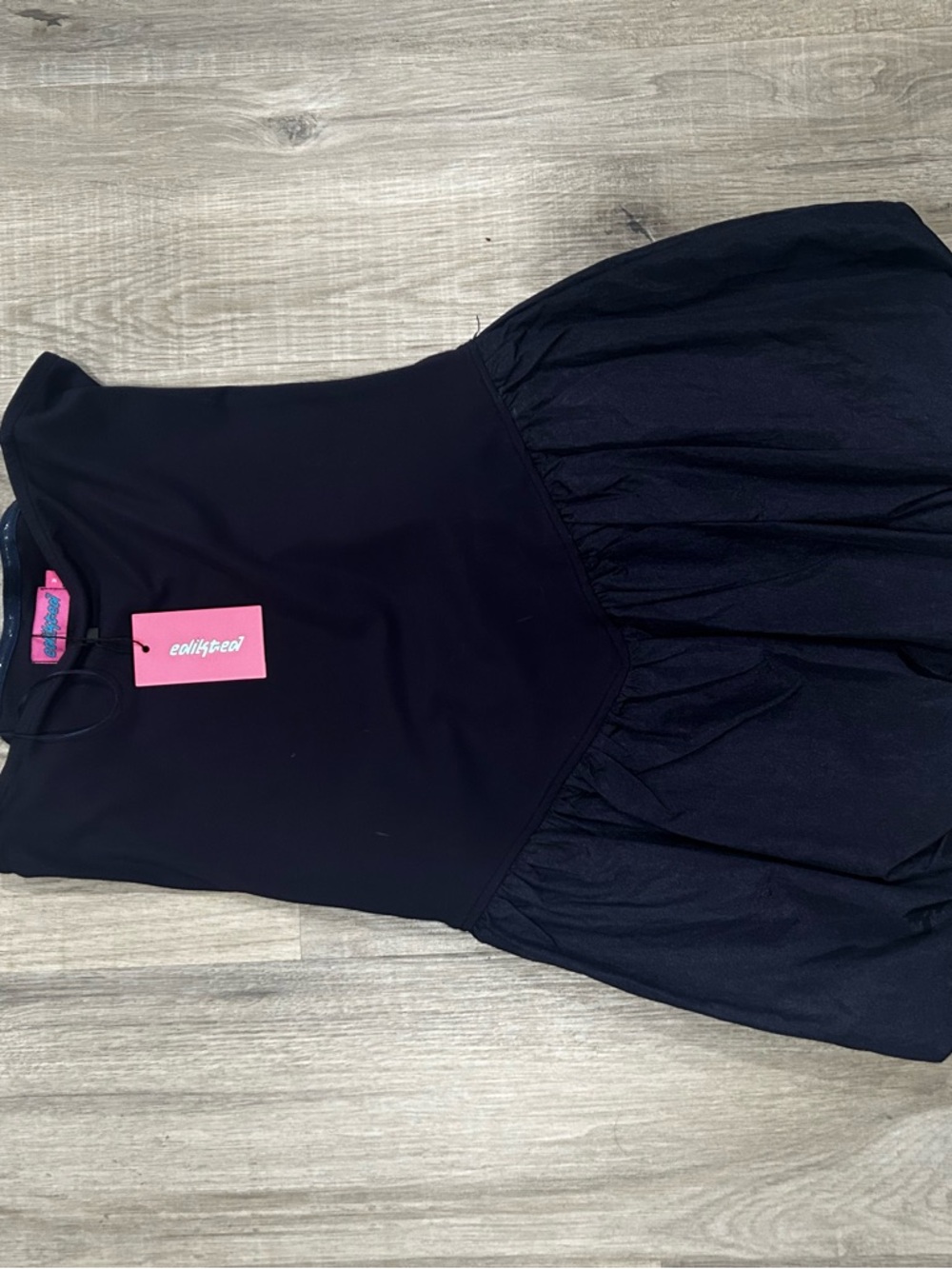 Edikted Sleeveless Fit-and-Flare Dress with Gathered Skirt